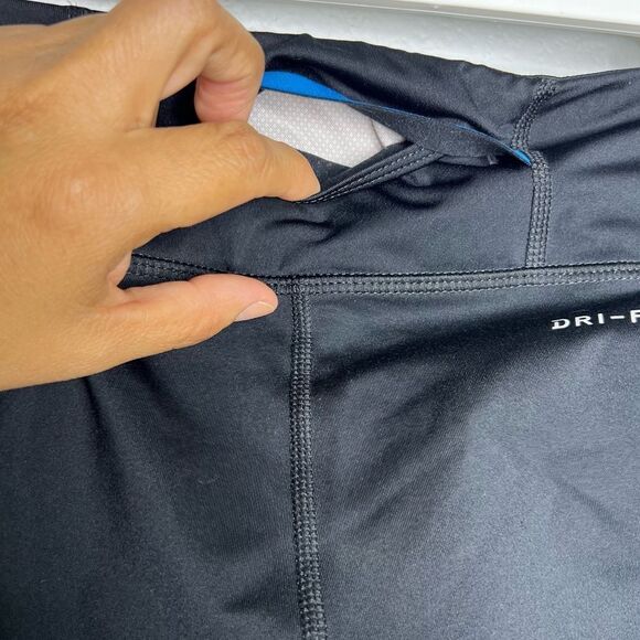 Nike Dri-Fit Running Workout Capri Drawstring Pull Black Women’s Legging Sz S - Picture 9 of 14
